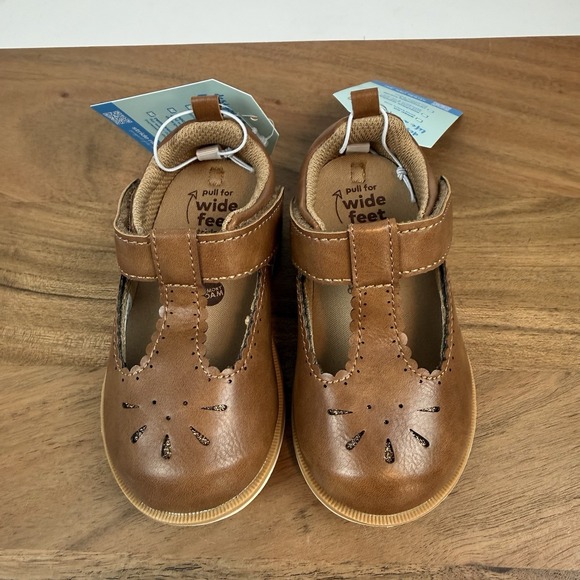 New Little Kids Stride Rite Lacey 2.0 Tan Mary Jane Shoes Size 6 C NIB - Picture 4 of 8